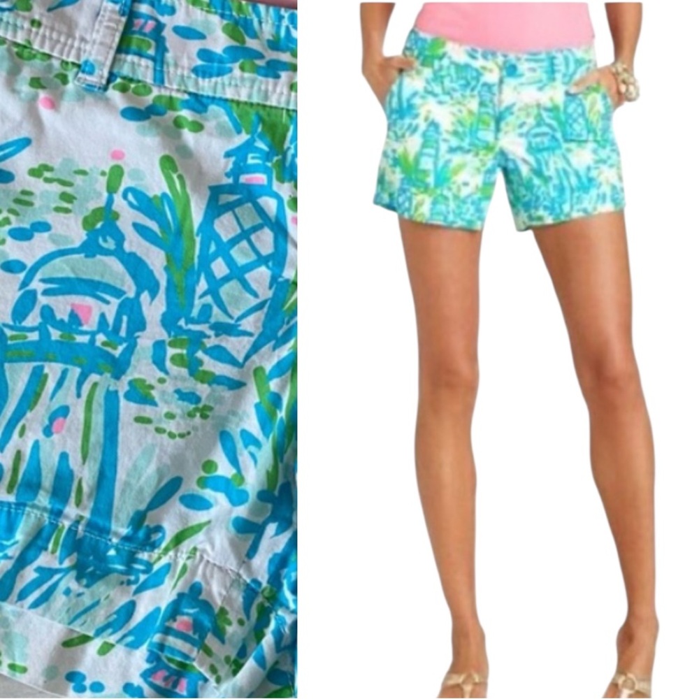 Lily Pulitzer High Beam Lighthouse Callahan Shorts in Women's Tropical Print 0